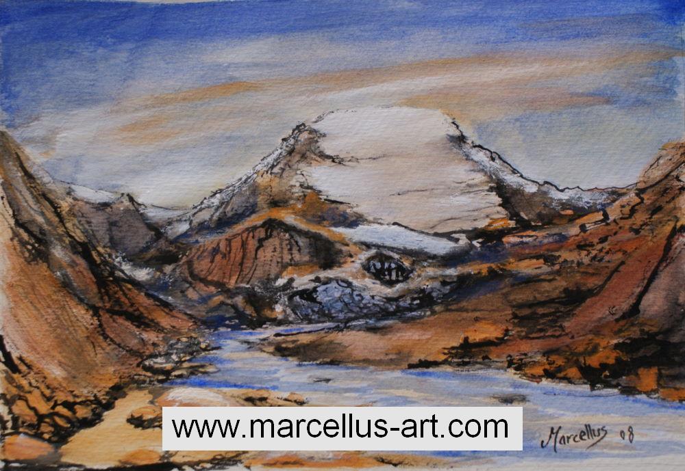 Skizze Landschaft im Himalaya 2