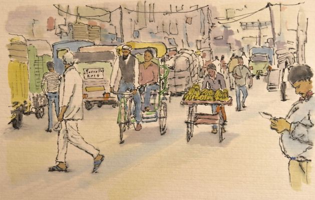 Strassenszene in Delhi 2