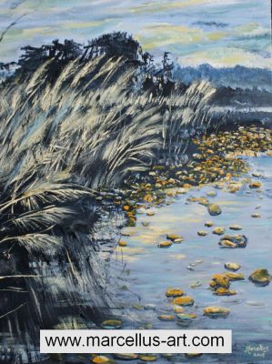 Schilflandschaft am Ganges