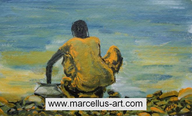 Frau am Ganges